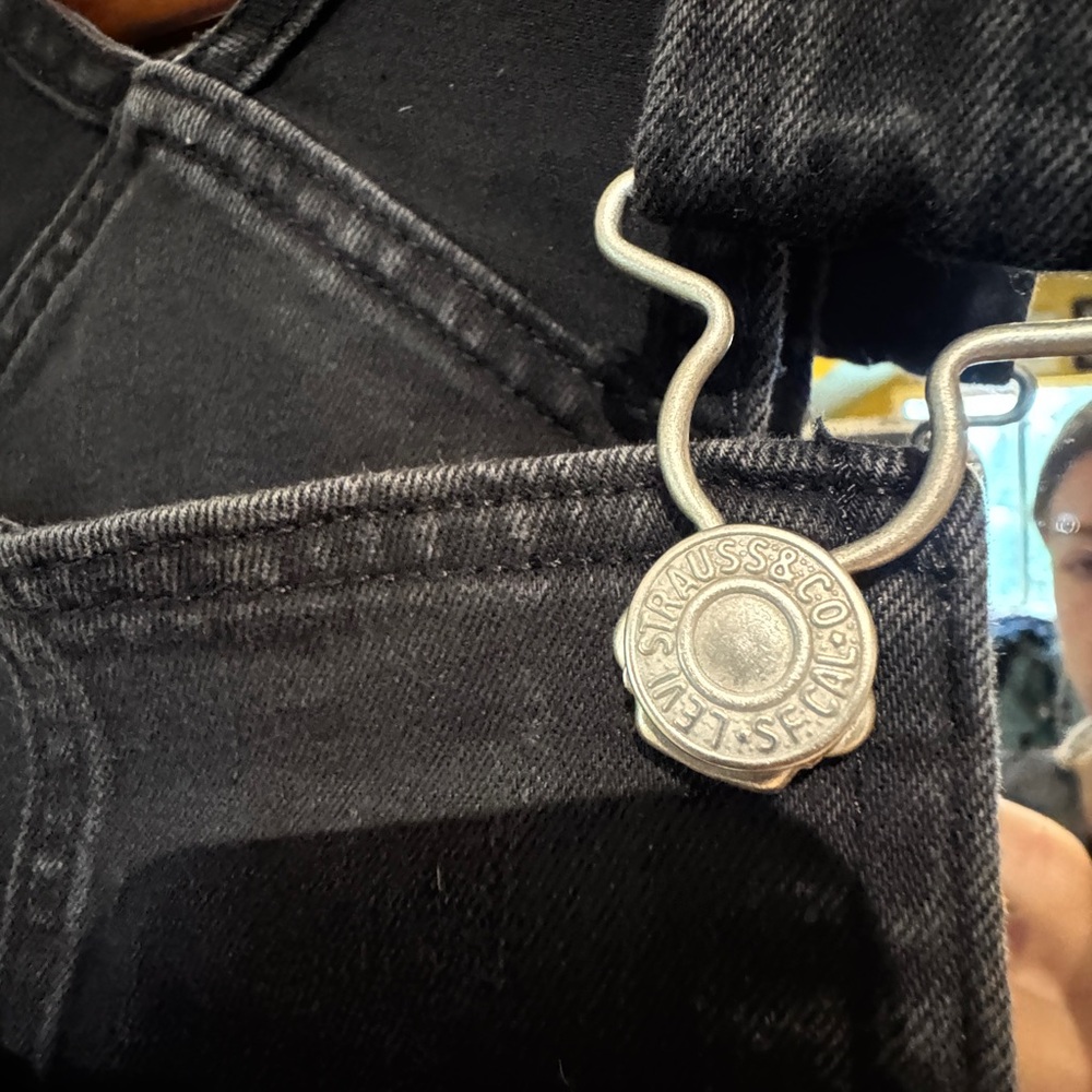 Levi’s Black Denim Overalls - Picture 3 of 6